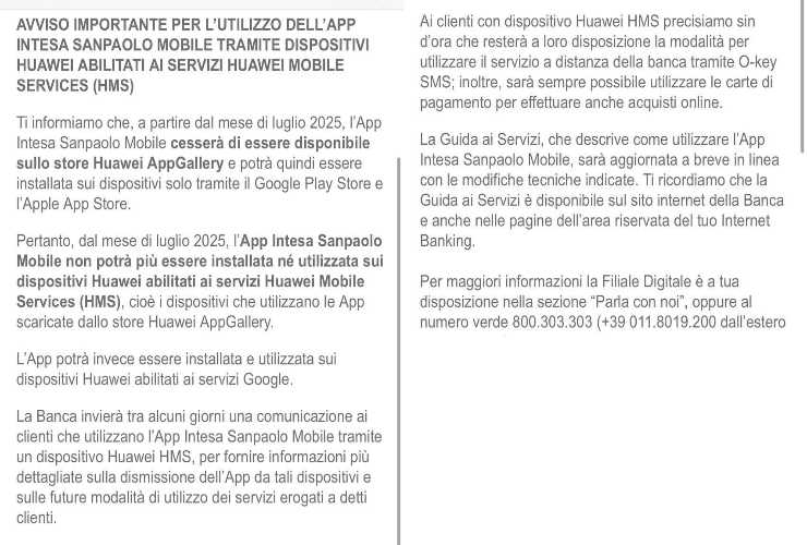 messaggoi intesa sanpaolo